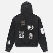 RTA Zev Zip Up Hoodie | Vintage Black Digital Patch Men’s Hoodies