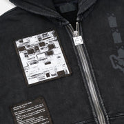 RTA Zev Zip Up Hoodie | Vintage Black Digital Patch Men’s Hoodies