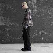 STAMPD Camo Plaid Cropped Sherpa Hoodie Men’s Shirts 840200642545 Free Shipping Worldwide