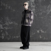 STAMPD Camo Plaid Cropped Sherpa Hoodie Men’s Shirts 840200642545 Free Shipping Worldwide