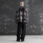 STAMPD Camo Plaid Cropped Sherpa Hoodie Men’s Shirts 840200642545 Free Shipping Worldwide