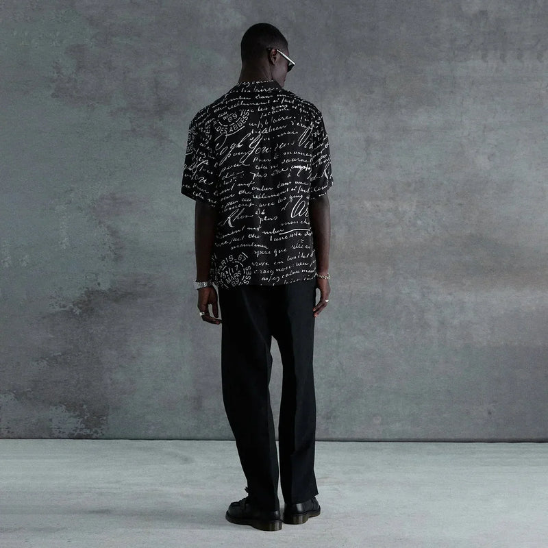 STAMPD Letter Camp Collar Buttondown Shirt Mens Shirts 840200641104 Free Shipping Worldwide