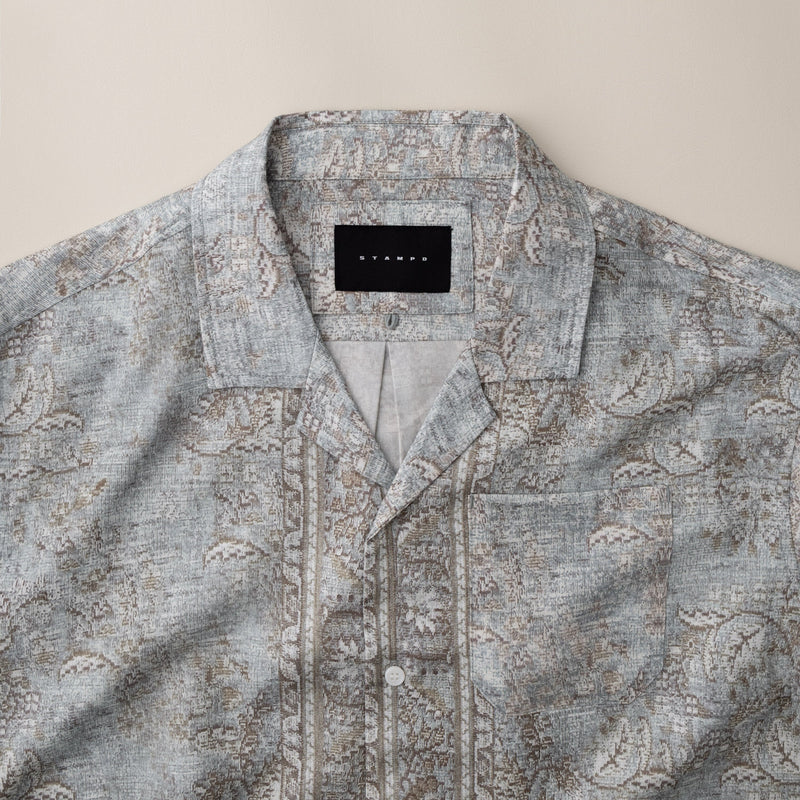 STAMPD Rug Camp Collar Buttondown Men’s Shirts 840200644464 Free Shipping Worldwide