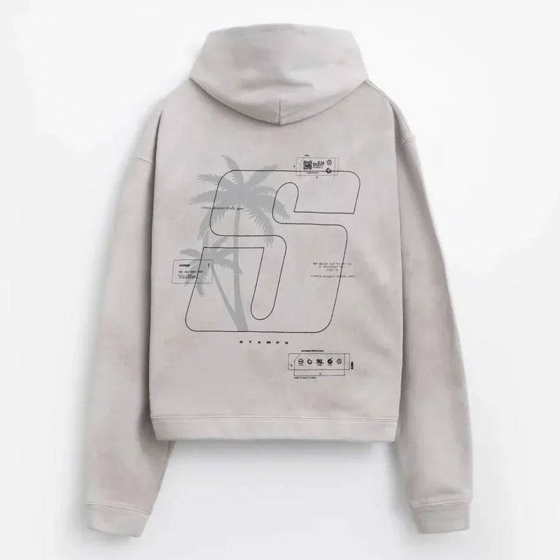 Stampd S24 Transit Tie Dye Cropped Hoodie Men’s Hoodies STAMPD 840200644938 Free Shipping Worldwide