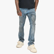 Valabasas Astonish Denim – Dark Dirty Blue Stacked Men’s Pants VALABASAS