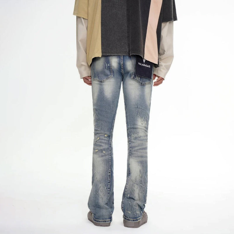 Valabasas Bald Stacked Flare Jeans Men’s Pants VALABASAS