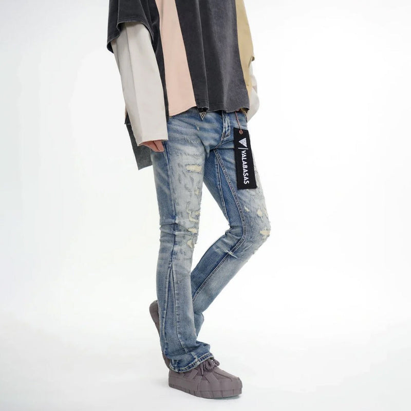 Valabasas Bald Stacked Flare Jeans Men’s Pants VALABASAS