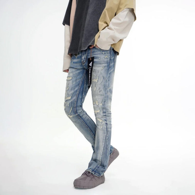 Valabasas Bald Stacked Flare Jeans Men’s Pants VALABASAS