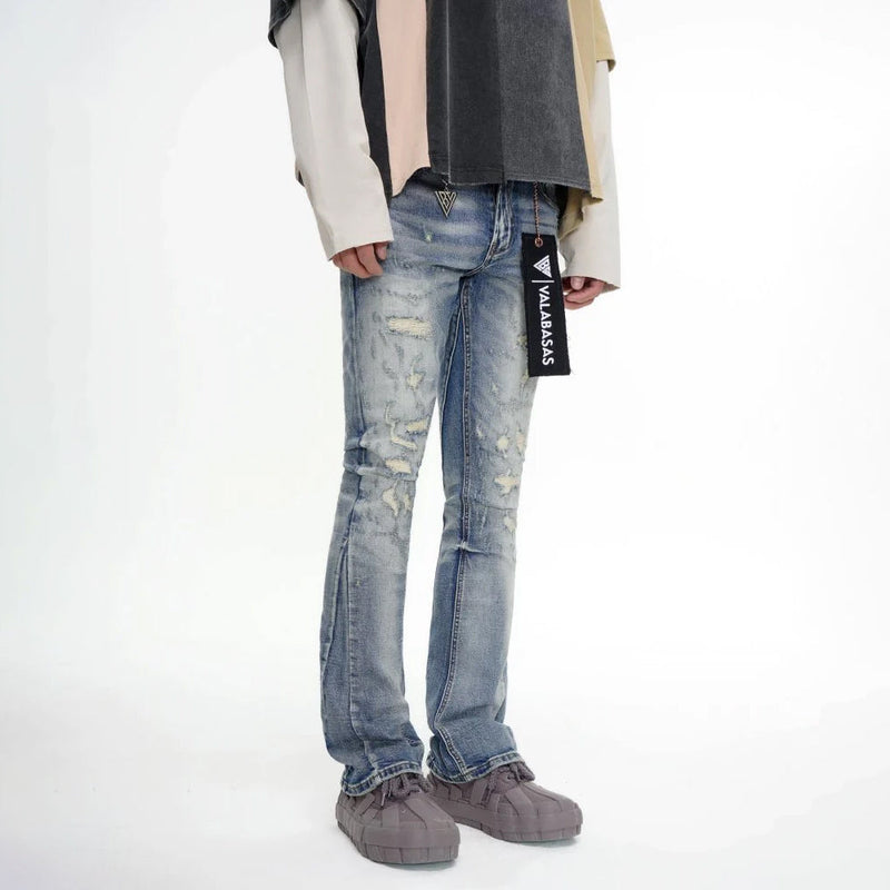 Valabasas Bald Stacked Flare Jeans Men’s Pants VALABASAS