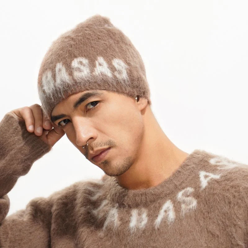 Valabasas Chordata Beanie – Brown Mohair Knit Men’s Hats VALABASAS 704415338832