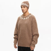 Valabasas Felidae Crewneck – Brown Mohair Knit Men’s Sweaters VALABASAS