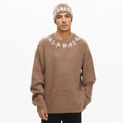 Valabasas Felidae Crewneck – Brown Mohair Knit Men’s Sweaters VALABASAS