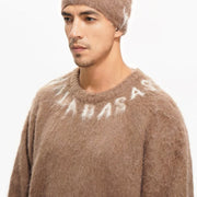 Valabasas Felidae Crewneck – Brown Mohair Knit Men’s Sweaters VALABASAS