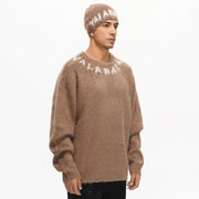 Valabasas Felidae Crewneck – Brown Mohair Knit Men’s Sweaters VALABASAS