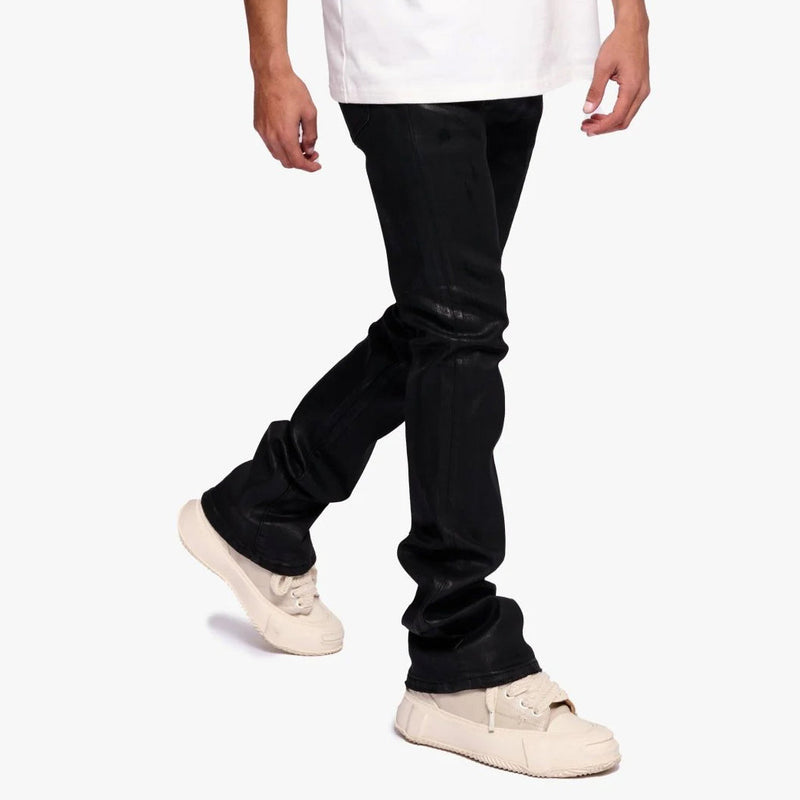 Valabasas Nitrous Denim – Black Waxed Stacked Men’s Pants VALABASAS 704415212842