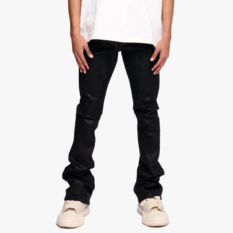 Valabasas Nitrous Denim – Black Waxed Stacked Men’s Pants VALABASAS
