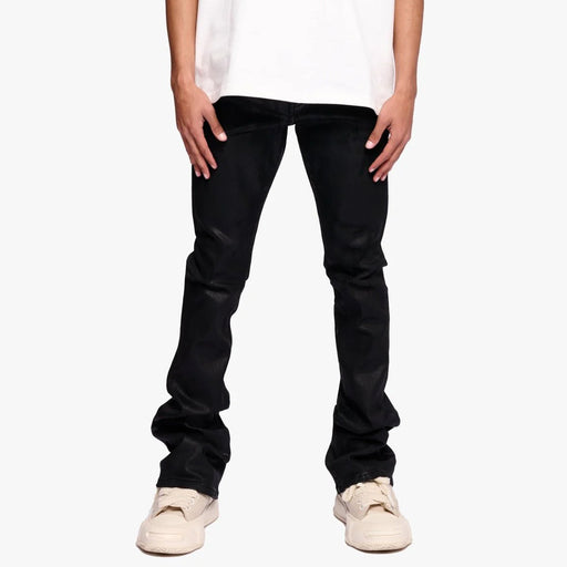 Valabasas Nitrous Denim – Black Waxed Stacked Men’s Pants VALABASAS