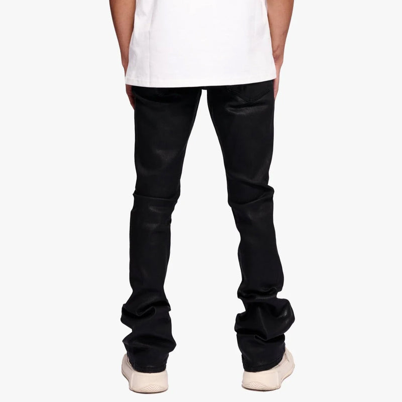 Valabasas Nitrous Denim – Black Waxed Stacked Men’s Pants VALABASAS