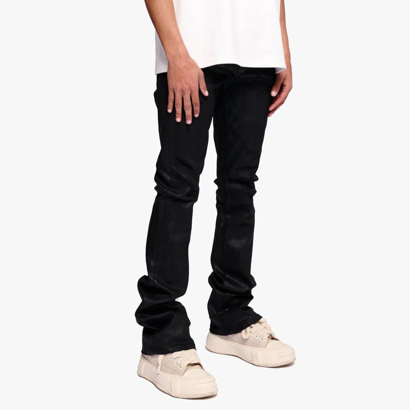 Valabasas Nitrous Denim – Black Waxed Stacked Men’s Pants VALABASAS