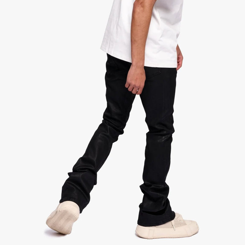 Valabasas Nitrous Denim – Black Waxed Stacked Men’s Pants VALABASAS