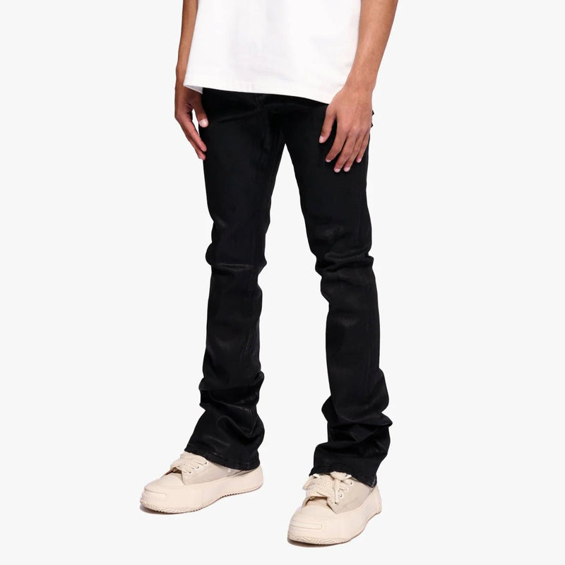 Valabasas Nitrous Denim – Black Waxed Stacked Men’s Pants VALABASAS