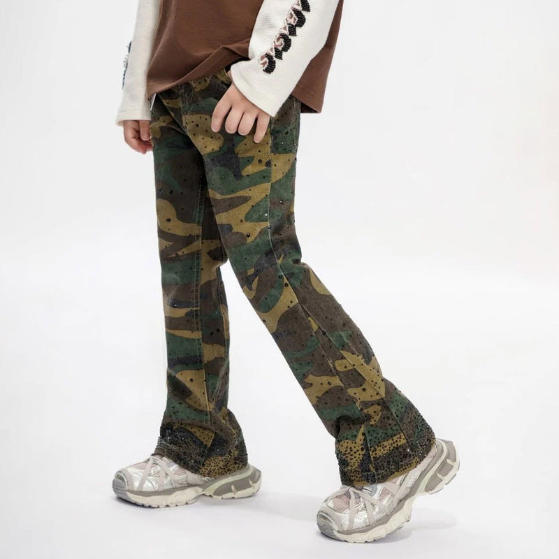 Valabasas Recon Kids Foliage Green Stacked Jeans Pants VALABASAS 704415305216