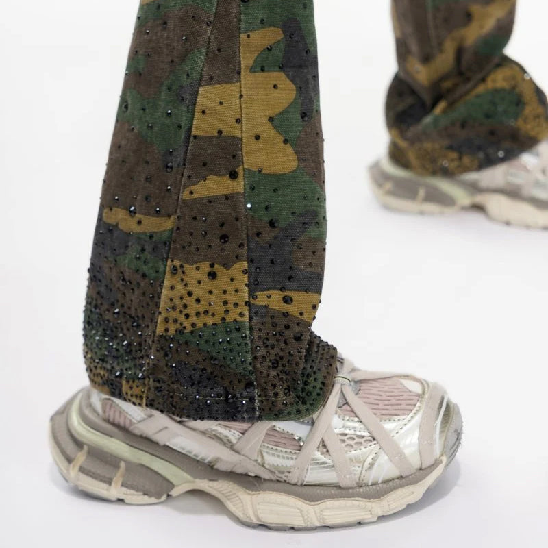 Valabasas Recon Kids Foliage Green Stacked Jeans Pants VALABASAS