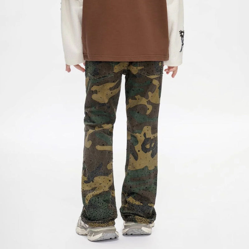 Valabasas Recon Kids Foliage Green Stacked Jeans Pants VALABASAS