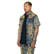 Valabasas Solitare Denim Button Up Mens Shirts VALABASAS 729205030123 Free Shipping Worldwide