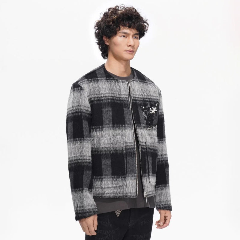 Valabasas Velour Plaid Jacket – Black Men’s Jackets VALABASAS