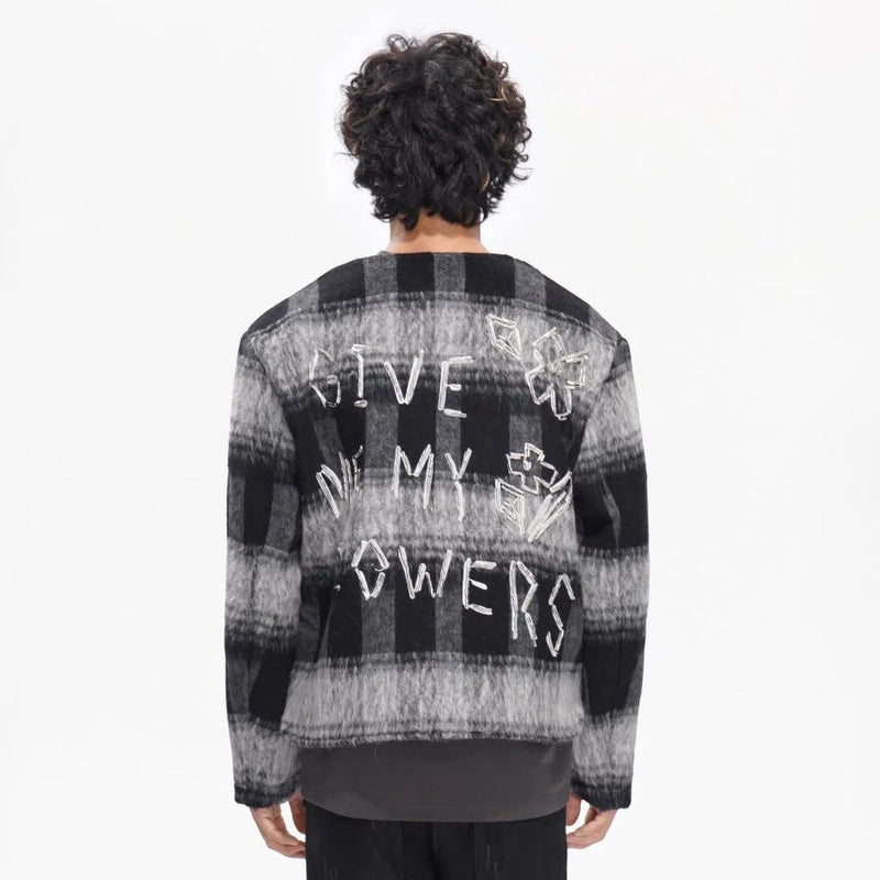 Valabasas Velour Plaid Jacket – Black Men’s Jackets VALABASAS