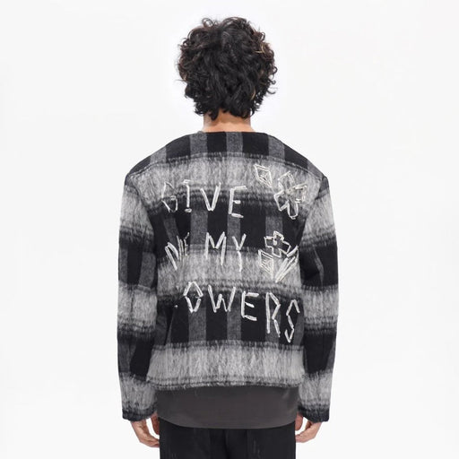 Valabasas Velour Plaid Jacket – Black Men’s Jackets VALABASAS