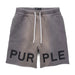 Purple Brand Jumbo Wordmark Charcoal Shorts Mens Pants & 0197027035235 Free Shipping Worldwide