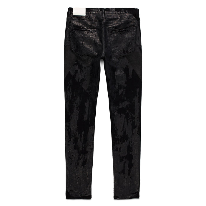 Purple Brand P001 Black Crackle Paint With Foil Jean Mens Pants & Shorts 197027000912 Free Shipping Worldwide