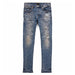 Purple Brand P001 Indigo Dirty Vintage White Paint Jean Mens Pants & Shorts 840068497462 Free Shipping Worldwide