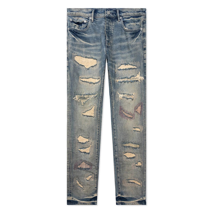 Purple Brand P001 Low Rise Distressed Ripped Skinny Jeans - Men's