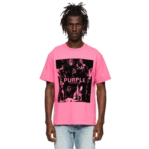 Purple Brand Playback Flock Neon Pink T-Shirt Tee Mens 197027032333 Free Shipping Worldwide
