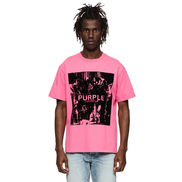 Purple Brand Playback Flock Neon Pink T-Shirt Tee Mens 197027032333 Free Shipping Worldwide