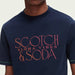 Scotch & Soda Mens Organic Cotton Logo Graphic T-Shirt Tees 8719029826332 Free Shipping Worldwide
