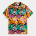 Scotch & Soda Printed Short-Sleeved Camp Shirt Mens Shirts 483917 Free Shipping Worldwide