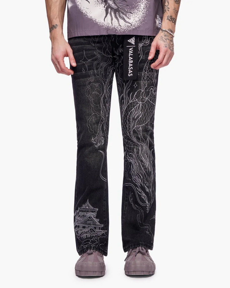 VALABASAS VLBS-VJ3-1129 STONE SERPENT STACKED DENIM
