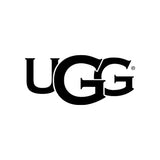 Ugg boots with classic black leather and sheepskin lining.