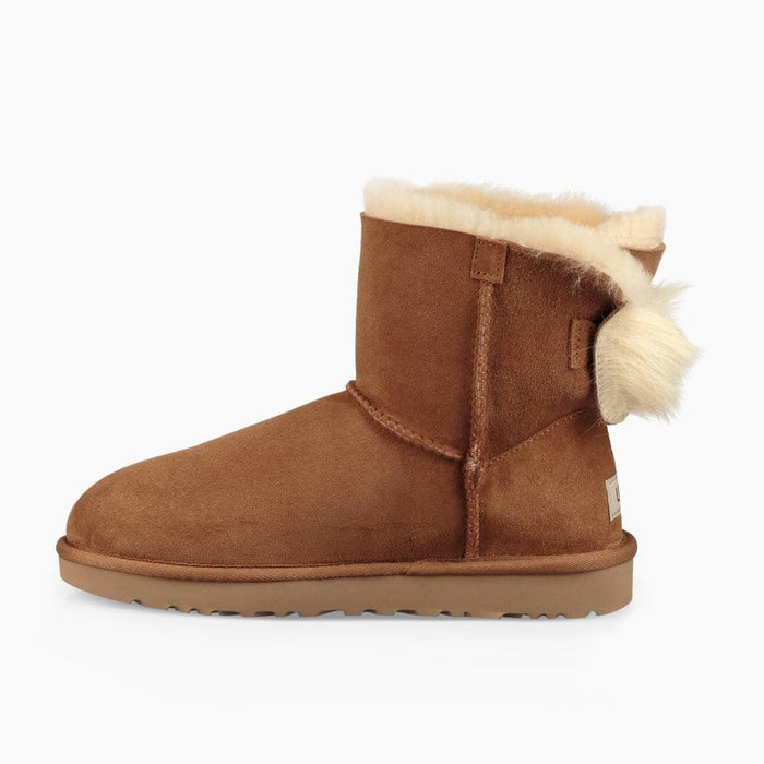 UGG Womens Fluff Bow Mini Boot Shoes 191142748391 Free Shipping Worldwide