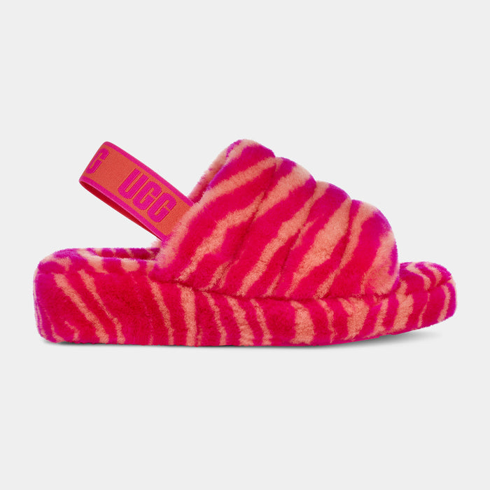 UGG Womens Fluff Yeah Slide Zebra Shoes 194715124806 Free Shipping Worldwide
