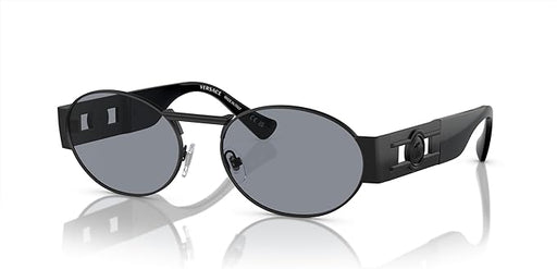 Versace Unisex Sunglasses Matte Gunmetal Frame Grey Mirror Silver Lenses 56MM 8056597922388 Free Shipping Worldwide