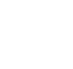 White hexagonal ceramic vase with black accents and minimalist design.