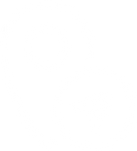 White pixelated heart with a globe inside it, possibly representing global love or unity.