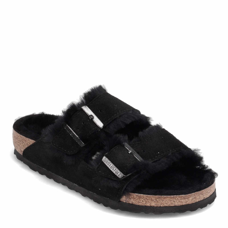 Birkenstock Arizona Shearling Suede Leather Sandal