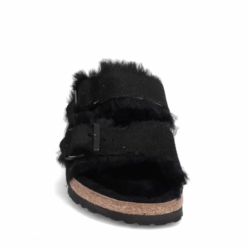 Birkenstock Arizona Shearling Suede Leather Sandal