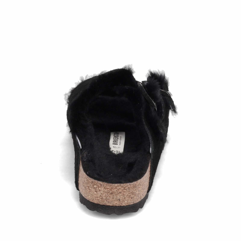 Birkenstock Arizona Shearling Suede Leather Sandal